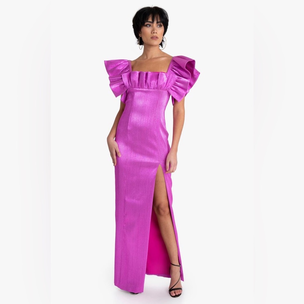 Black Halo Prince Gown in Magenta Size 4/6